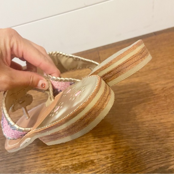 Jack Rogers | Women's Leather Pink Jacks Pirate Thong Sandal in Pink SIZE 7 - Picture 11 of 12